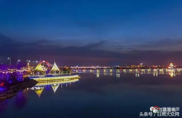 莒縣沭河公園夜景，真是美！